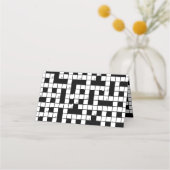 クロスワードパズルテーマ誕生日 プレイスカード (裏面)