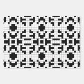 クロスワードパズルデザインラッピング紙セット ラッピングペーパーシート (正面)