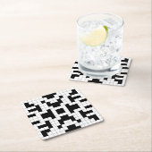 クロスワードパズルデザイン紙コースター スクエアペーパーコースター (インサイチュ)