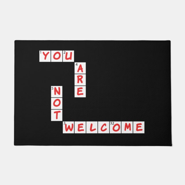 クロスワードパズルドアマット ドアマット (正面)