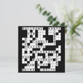 クロスワードパズルバースデーパーティー招待状 招待状 (スタンド正面)