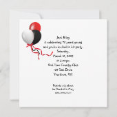 クロスワードパズルバースデーパーティー招待状 招待状 (裏面)