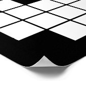 クロスワードパズルパターングラフィックスゲームおもしろいワード ポスター (角)