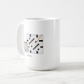 クロスワードパズルマグ コーヒーマグカップ (正面左)