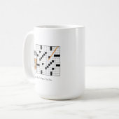 クロスワードパズルマグ コーヒーマグカップ (正面左)