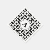 クロスワードパズルモノグラム スタンダードカクテルナプキン (角)