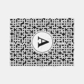 クロスワードパズルモノグラム フリースブランケット (正面(横))