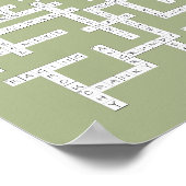 クロスワードパズル不機嫌なユーモアのオリーブ ポスター (角)
