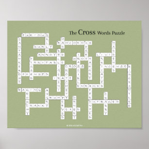クロスワードパズル不機嫌なユーモアのオリーブ ポスター