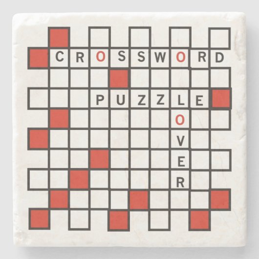 クロスワードパズル恋人 ストーンコースター (正面)