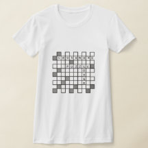 クロスワードパズル恋人Tシャツ