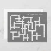 クロスワードパズル意味論ユーモア灰色 ポストカード (正面/裏面)