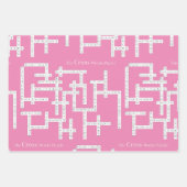 クロスワードパズル意味論ユーモアPink ラッピングペーパーシート (正面3)