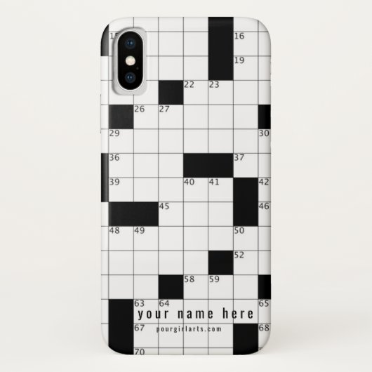クロスワードパズル白黒空の正方形 Case-Mate iPhoneケース (裏面)