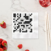 クロスワードパズル誕生日パーティー 縁ありカクテルナプキン (インサイチュ)