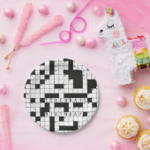 クロスワードパズル誕生祝い ペーパープレート (パーティー)