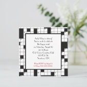 クロスワードパズル退職パーティー招待状 招待状 (スタンド正面)