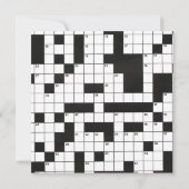 クロスワードパズル退職パーティー招待状 招待状 (裏面)