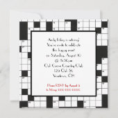 クロスワードパズル退職パーティー招待状 招待状 (正面)