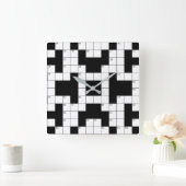 クロスワードパズル  スクエア壁時計 (ホーム)