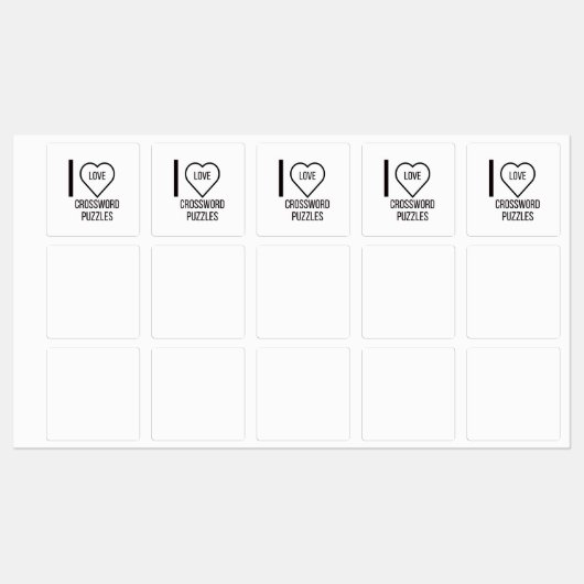 クロスワードパズル ラベル (シート)