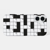 クロスワードパズル iPhone 16ケース (裏面横)