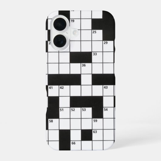クロスワードパズル iPhone 16ケース (裏面)