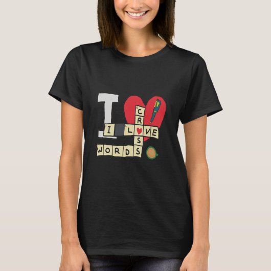 クロスワードパズル Tシャツ (正面)