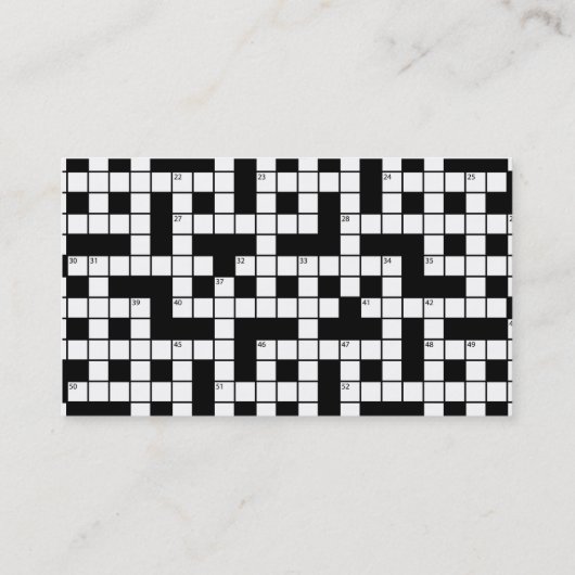クロスワードパターン 名刺 (裏面)