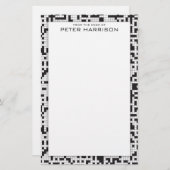 クロスワード・パズルのパーソナライズな文房具 便箋 (正面/裏面)