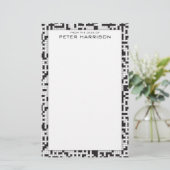 クロスワード・パズルのパーソナライズな文房具 便箋 (スタンド正面)