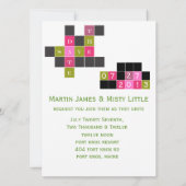 クロスワード・パズルの保存日付 セーブザデート (裏面)