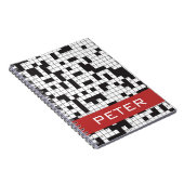 クロスワード・パズルの名前をカスタムするのノート ノートブック (右側)