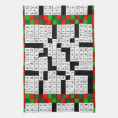 クロスワード・パズルの恋人の台所タオル! キッチンタオル (縦)