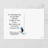 クロスワード・パズルの誕生会の招待 シーズンポストカード (裏面)