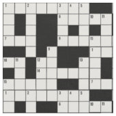 クロスワード・パズルパターン生地 ファブリック (クローズアップ)