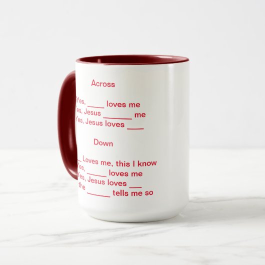 クロスワード マグカップ (正面左)