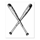 クロスヴィンテージ木製野球こうもりアートスタンプ ラバースタンプ (インプリント)