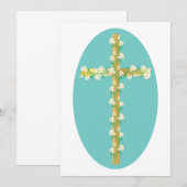 クロス上の花 招待状 (正面/裏面)