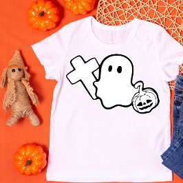 クロス不気味とパンプキンハロウィーンの幽霊 Tシャツ