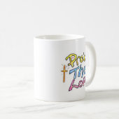 クロス付き『主を賛美せよ』クリスチャングッズ コーヒーマグカップ (正面右)