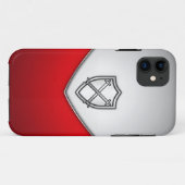 クロス剣のシルバーシールドと赤 Case-Mate iPhoneケース (裏面(横))