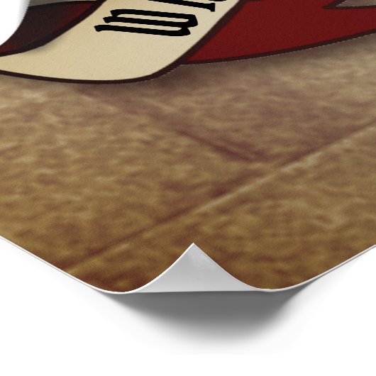 クロス剣を使用したウォレスクランバッジ ポスター (角)