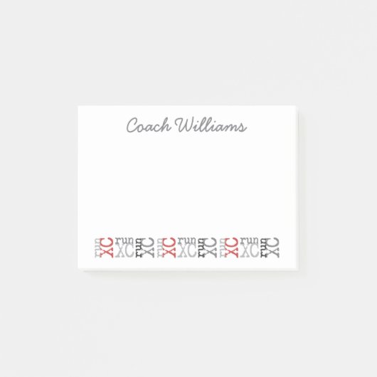 クロス国ランニングXCパーソナライズされた名 ポストイット (正面)