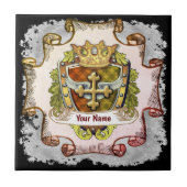 クロス家紋姓 タイル (正面)