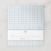 クロス座席表 – ブルー&シルバー プレイスカード (外部開封)