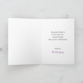 クロス復活祭カード – 紫のバラクリスチャンのカード シーズンカード (内部)