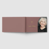 クロス愛シンプルの思い出の葬儀の記念写真 ゲストブック (全面)