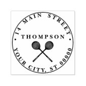 クロス押し潰しラックの青い名前のアドレス セルフインキングスタンプ (デザイン)