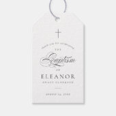 クロス書エレガント道バプテスマありがとうご好意 ギフトタグ (正面)